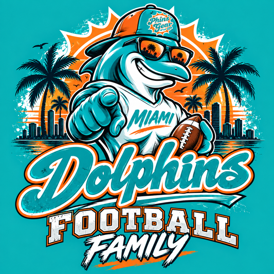 Miami Dolphin’s football family tee shirt